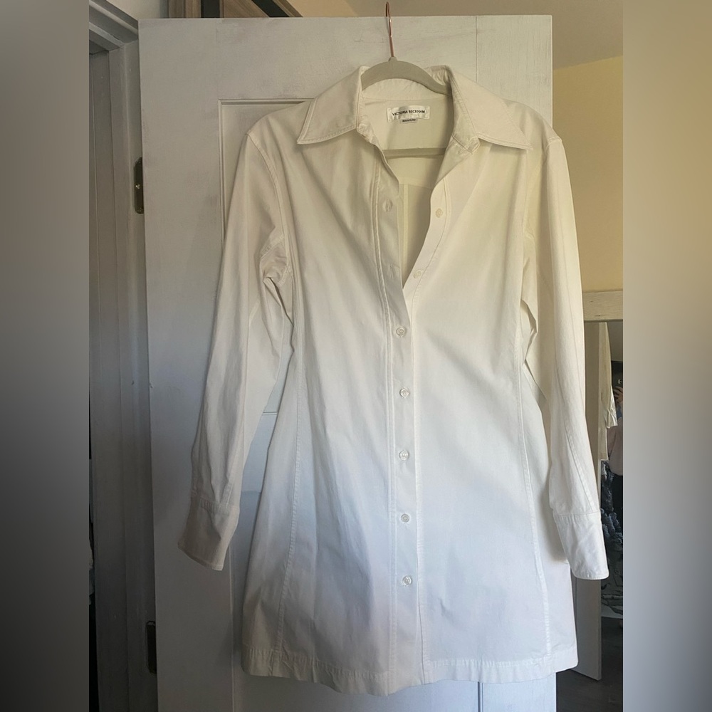 Victoria Beckham Classic White Shirt Dress